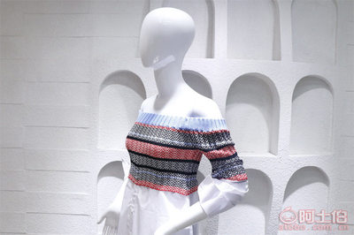 【2017明星同款時尚氣質(zhì)露肩一字領撞色條紋針織拼接襯衫裙】深圳市寶安區(qū)沙井艾美妮安服飾廠 - 產(chǎn)品庫